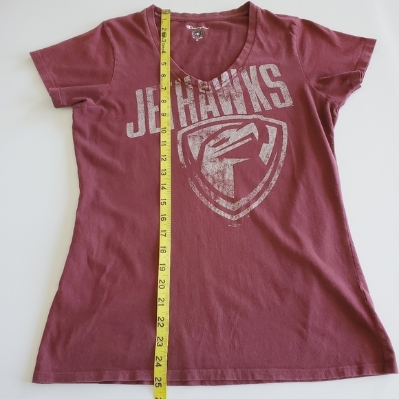 1162 * Jet Hawks V Neck Tee Maroon Size M - Picture 6 of 6
